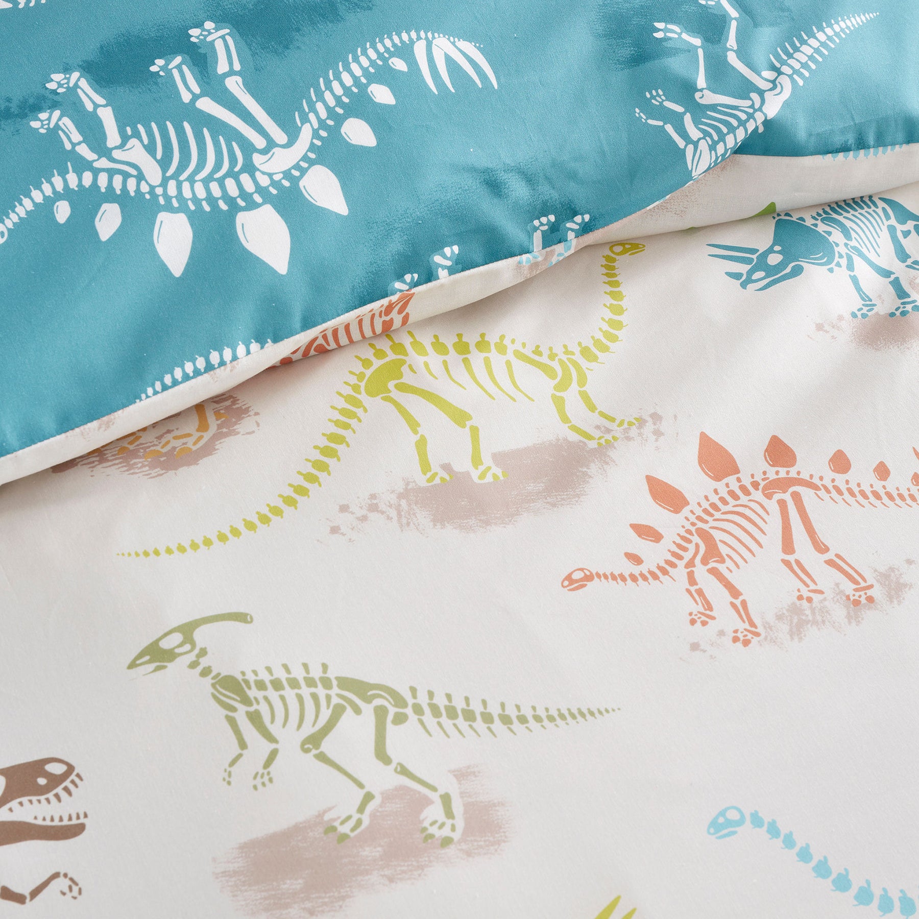 Bedlam Skeleton Dino Childrens Bedding Natural