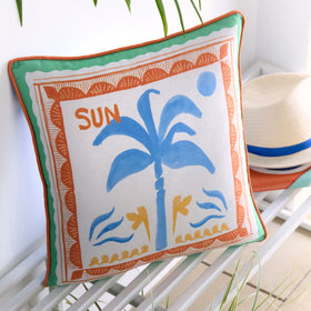 Fusion Soleil Palm Outdoor 43cm x 43cm Filled Cushion Multi