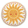 Fusion Soleil Textured Embroidery 40cm Round Filled Cushion Yellow