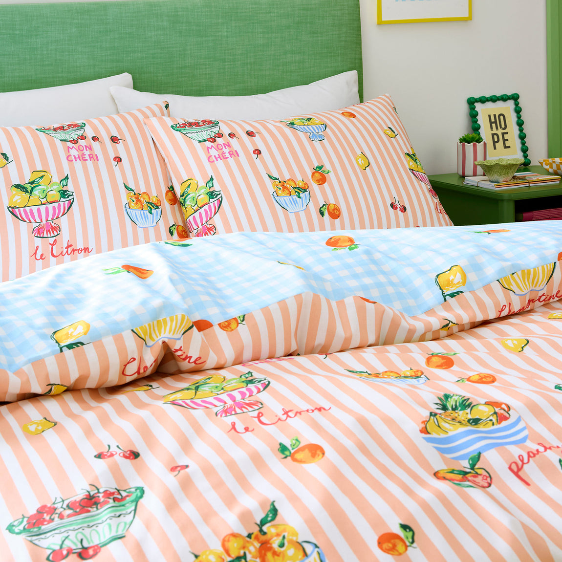 Fusion Summer Fruits Duvet Cover Bedding Set Multi