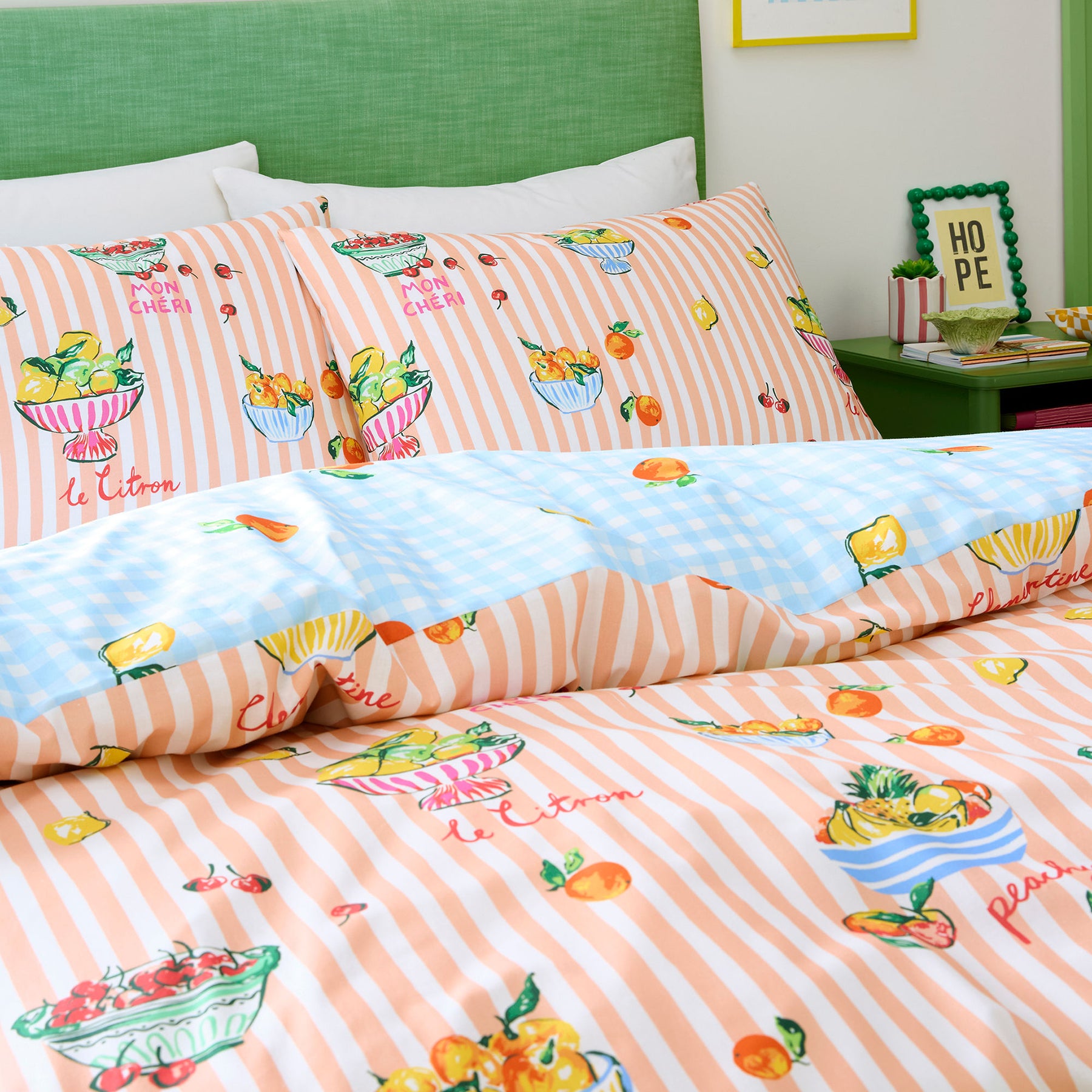 Fusion Summer Fruits Duvet Cover Bedding Set Multi