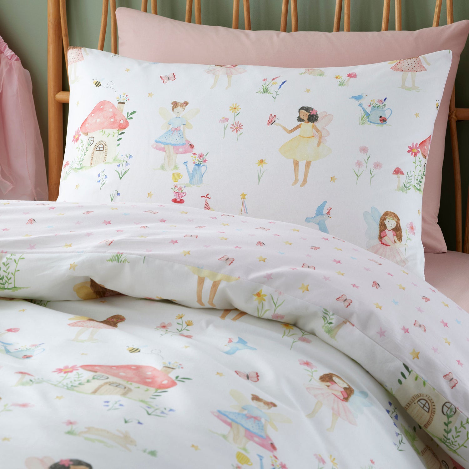 Bedlam Summer Fairies Childrens Bedding Pink