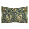 Morris & Co. Snakeshead Printed Outdoor 40cm x 60cm Filled Boudoir Indigo Leaf Green