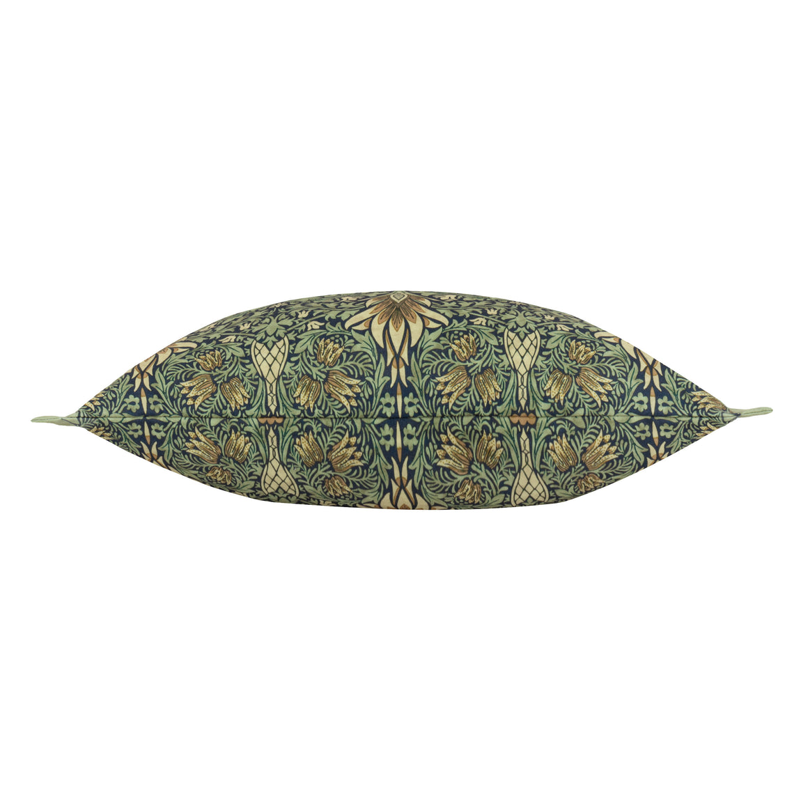 Morris & Co. Snakeshead Printed Outdoor 40cm x 60cm Filled Boudoir Indigo Leaf Green