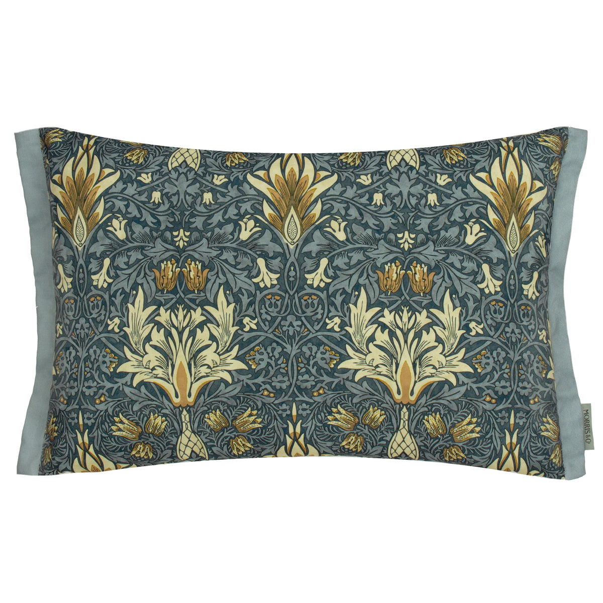 Morris & Co. Snakeshead Printed Outdoor 40cm x 60cm Filled Boudoir Indigo Stone