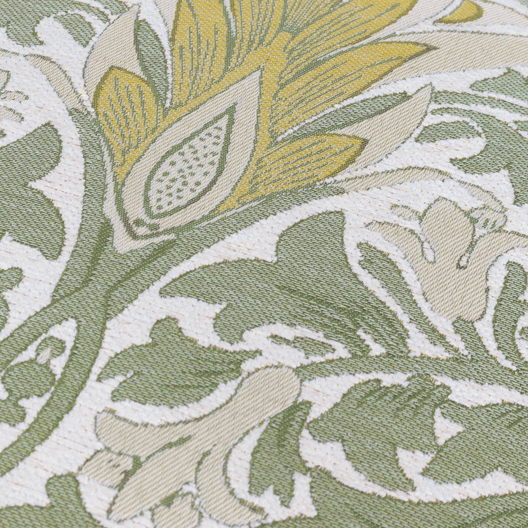 Morris & Co. Snakes Head Chenille 55cm x 55cm Filled Cushion Stone Sunflower