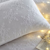 Furn Snowflake Tufted 100% Cotton Duvet Cover Bedding Set White