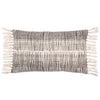 Yard Sono Ink Abstract Fringed Filled Cushion 40cm x 60cm Black