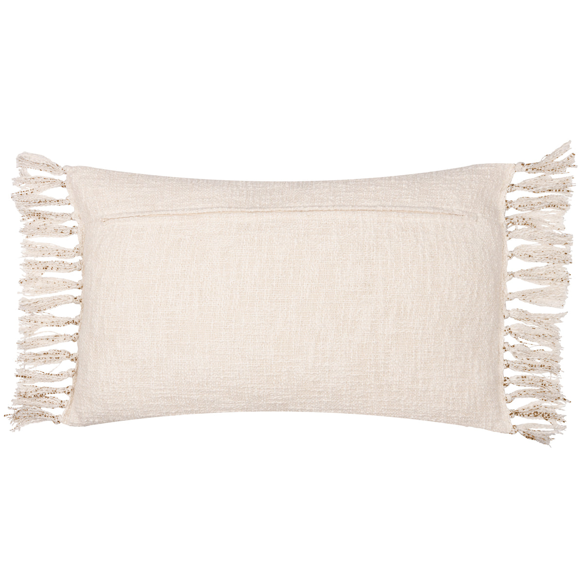 Yard Sono Ink Abstract Fringed Filled Cushion 40cm x 60cm Cumin