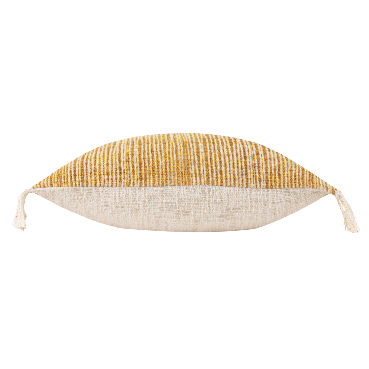 Yard Sono Ink Abstract Fringed Filled Cushion 40cm x 60cm Cumin