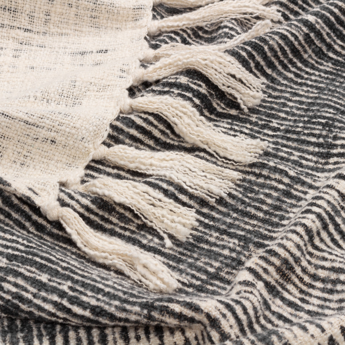 Sono Ink Abstract Throw 130cm x 180cm Black