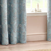 Wylder Nature Sophia Floral Jacquard Ready Made Eyelet Curtains Blue