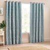 Wylder Nature Sophia Floral Jacquard Ready Made Eyelet Curtains Blue