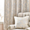 Wylder Nature Sophia Floral Jacquard Ready Made Eyelet Curtains Natural