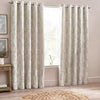 Wylder Nature Sophia Floral Jacquard Ready Made Eyelet Curtains Natural