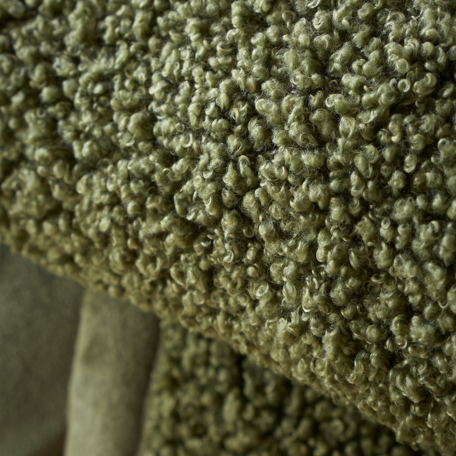 Catherine Lansfield So Soft Velvet Boucle 130cm x 170cm Throw Olive