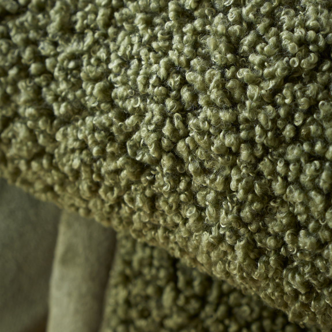 Catherine Lansfield So Soft Velvet Boucle 130cm x 170cm Throw Olive