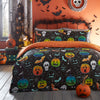 Scary Pumpkins Glow in the Dark Duvet Cover Bedding Set Black