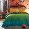 Scary Pumpkins Glow in the Dark Duvet Cover Bedding Set Black