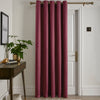 Fusion Strata 66 x 84 Single Ready Made Dimout Eyelet Door Curtain Wine
