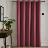 Fusion Strata 66 x 84 Single Ready Made Dimout Eyelet Door Curtain Wine