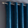 Fusion Strata Ready Made Dimout Eyelet Curtains Dark Teal