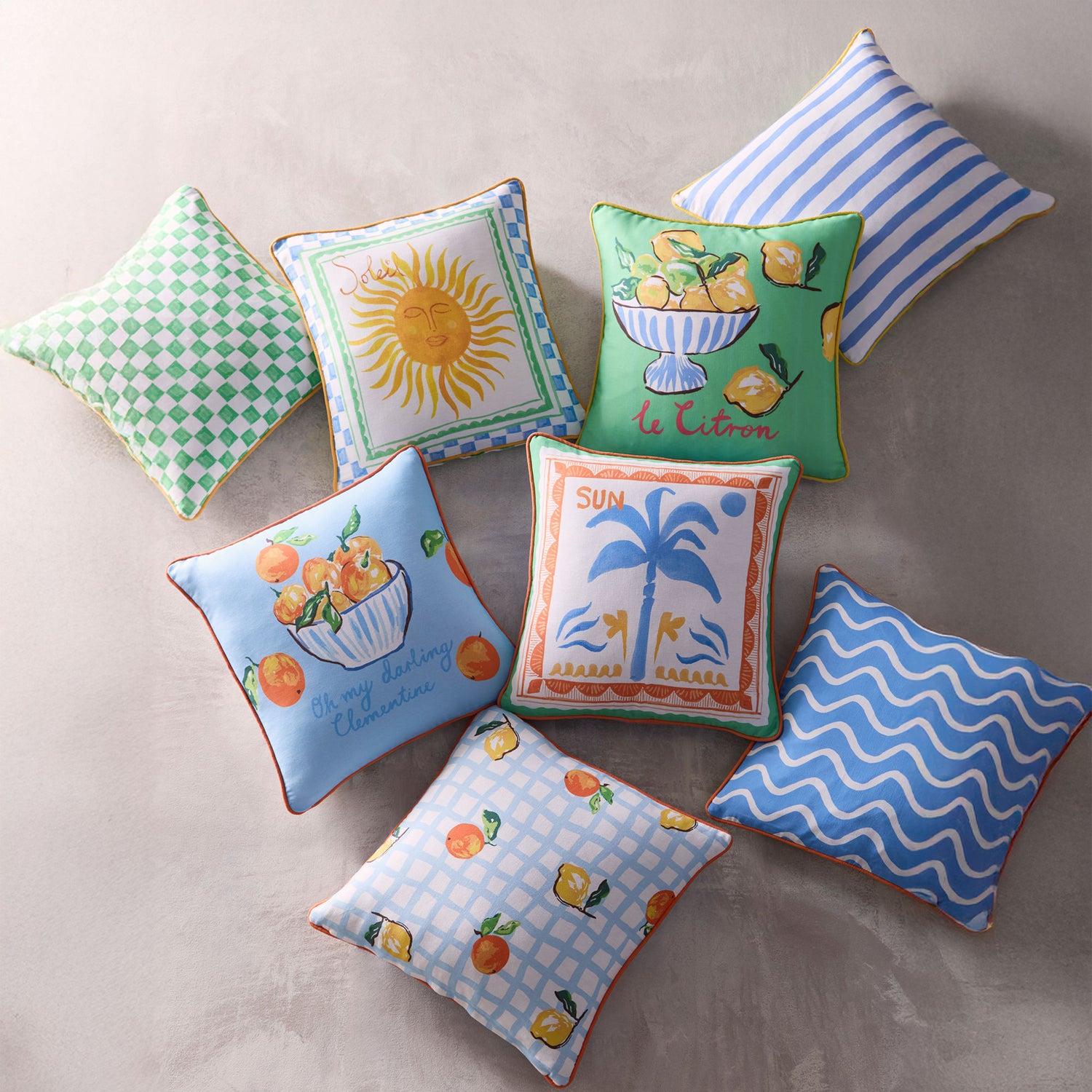 Fusion Soleil Palm Outdoor 43cm x 43cm Filled Cushion Multi