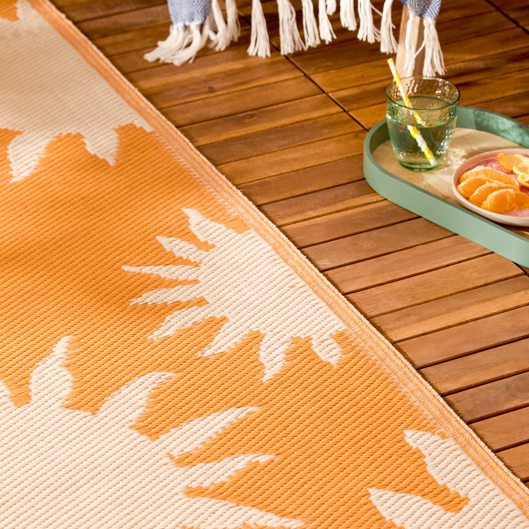 Furn Summer Solstice Outdoor Rug 120cm x 180cm Sunrise Yellow