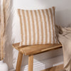 Yard Strata Stripe Woven 45cm x 45cm Filled Cushion Natural
