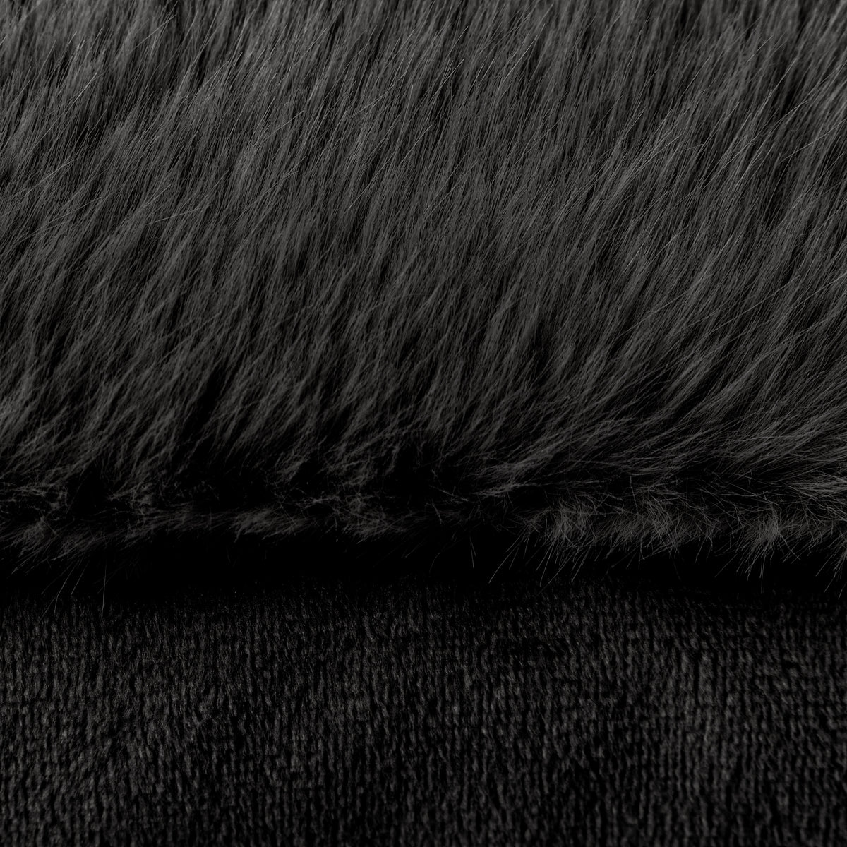 Stanza Faux Fur Filled Cushion 55cm x 55cm Jet