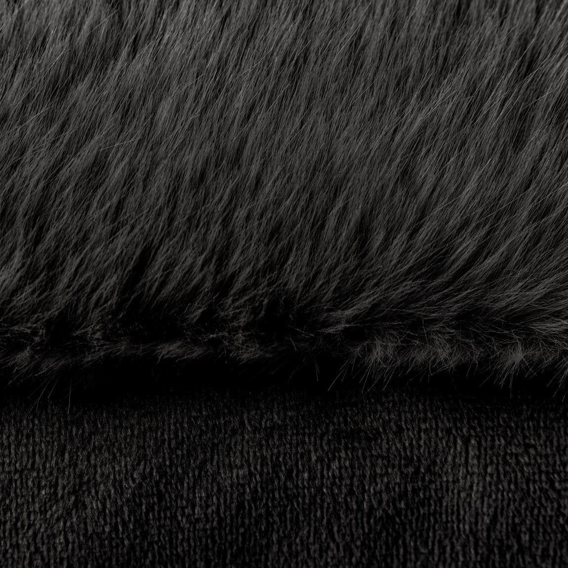 Stanza Faux Fur Filled Cushion 55cm x 55cm Jet