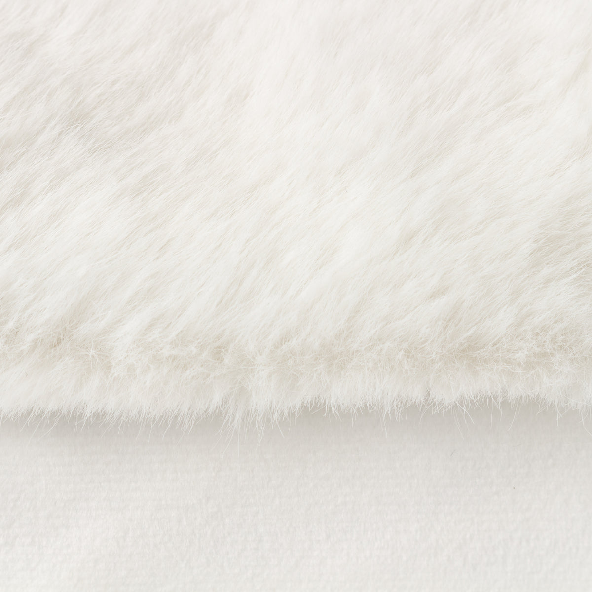 Stanza Faux Fur Filled Cushion 55cm x 55cm White
