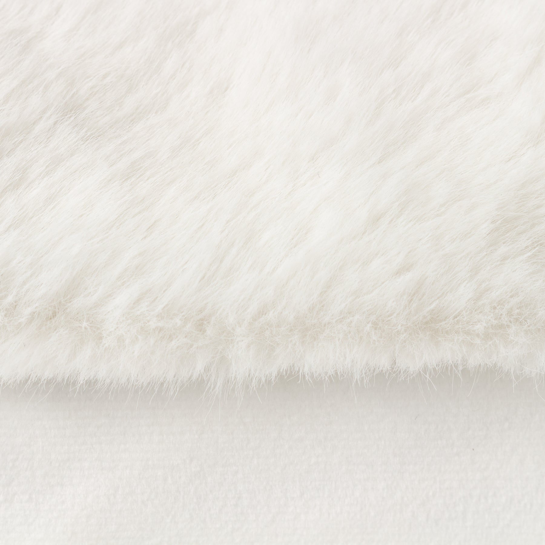 Stanza Faux Fur Filled Cushion 55cm x 55cm White