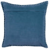 Voyage Maison Stitch Embroidered Velvet Feather Filled Cushion 50cm x 50cm Bluebell