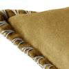 Voyage Maison Stitch Embroidered Velvet Feather Filled Cushion 50cm x 50cm Mustard