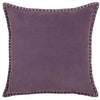 Voyage Maison Stitch Embroidered Velvet Feather Filled Cushion 50cm x 50cm Plum