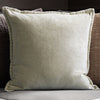 Voyage Maison Stitch Embroidered Velvet Feather Filled Cushion 50cm x 50cm Quartz