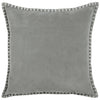 Voyage Maison Stitch Embroidered Velvet Feather Filled Cushion 50cm x 50cm Steel