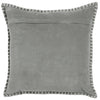 Voyage Maison Stitch Embroidered Velvet Feather Filled Cushion 50cm x 50cm Steel