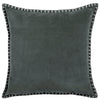 Voyage Maison Stitch Embroidered Velvet Feather Filled Cushion 50cm x 50cm Storm