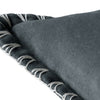 Voyage Maison Stitch Embroidered Velvet Feather Filled Cushion 50cm x 50cm Storm