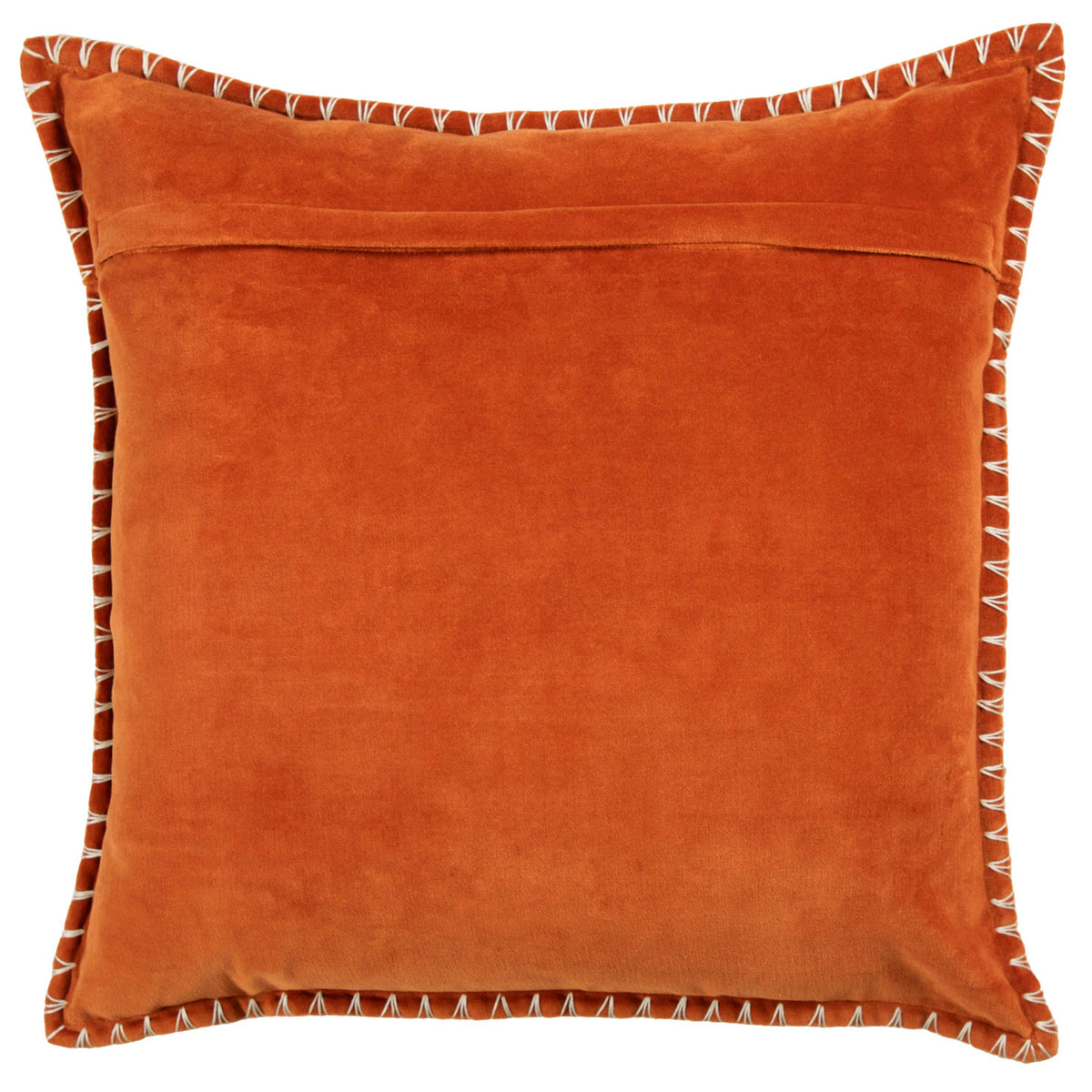 Voyage Maison Stitch Embroidered Velvet Feather Filled Cushion 50cm x 50cm Sunset