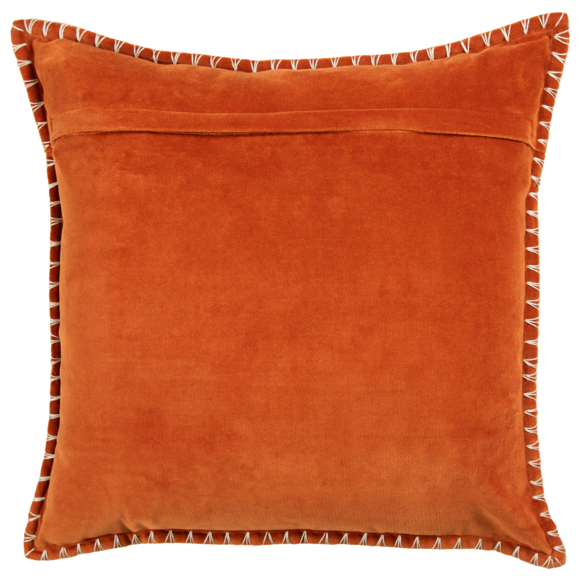 Voyage Maison Stitch Embroidered Velvet Feather Filled Cushion 50cm x 50cm Sunset