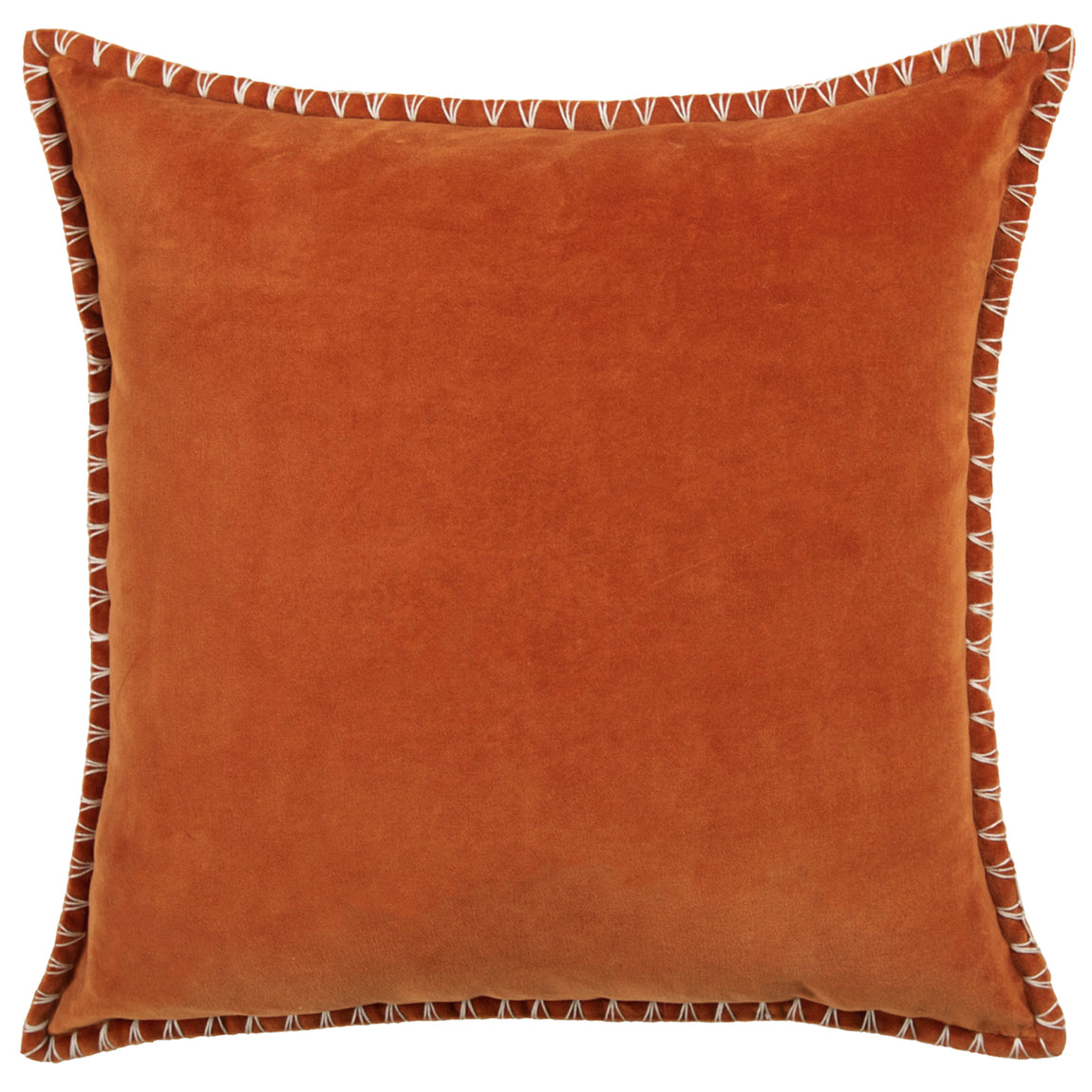 Voyage Maison Stitch Embroidered Velvet Feather Filled Cushion 50cm x 50cm Sunset