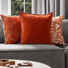 Voyage Maison Stitch Embroidered Velvet Feather Filled Cushion 50cm x 50cm Sunset