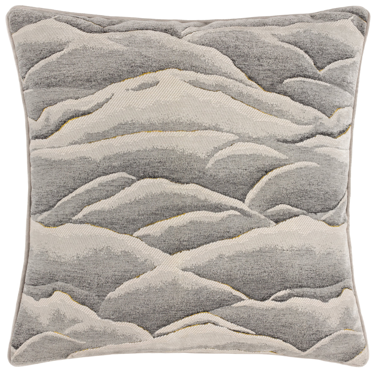 Paoletti Stratus Jacquard Filled Cushion 45cm x 45cm Grey