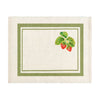 Strawberries Set of 4 Indoor Outdoor 46cm x 36cm Placemats Sage