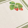 Strawberries Set of 4 Indoor Outdoor 46cm x 36cm Placemats Sage