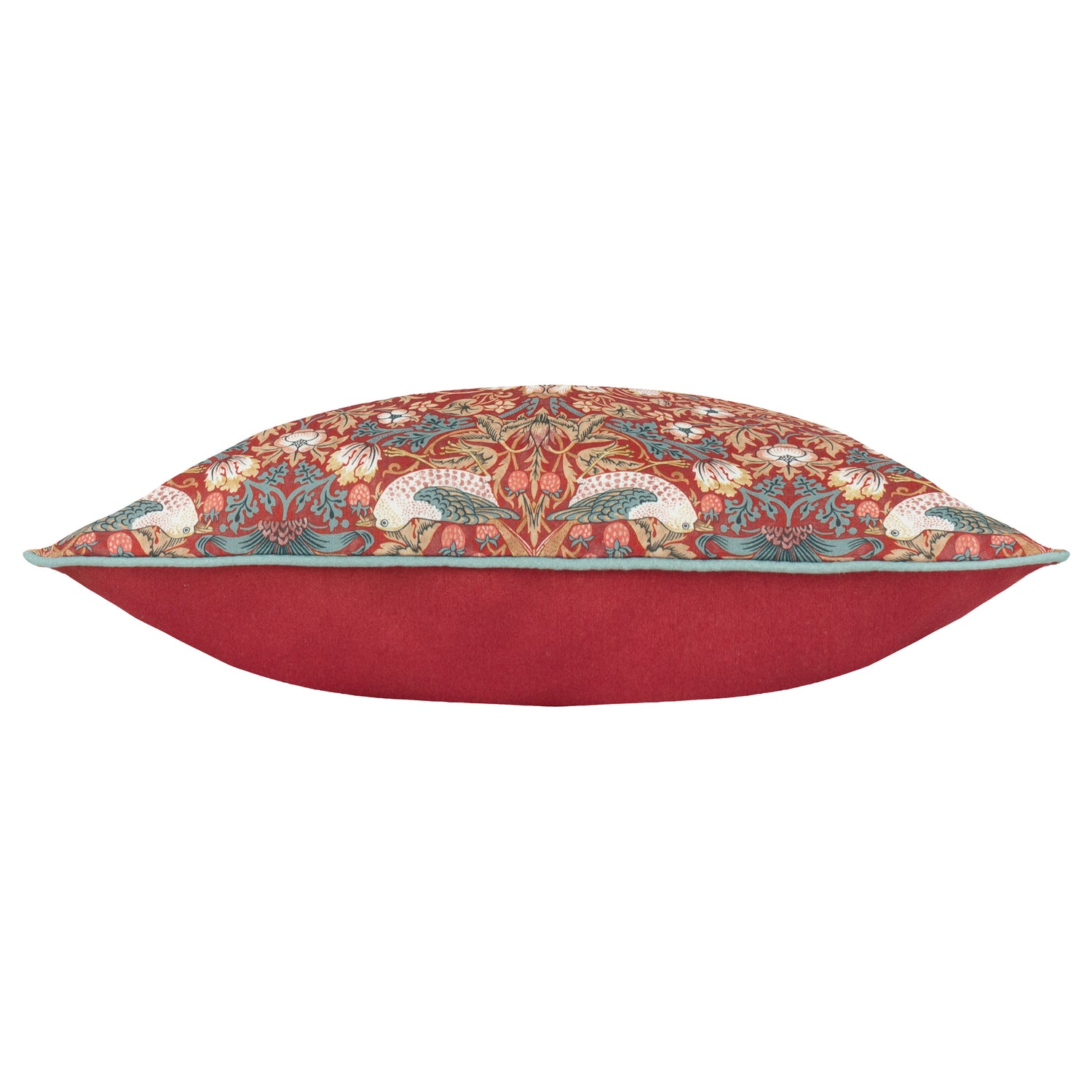 Morris & Co. Strawberry Thief Piped Outdoor 50cm x 50cm Filled Cushion Berry