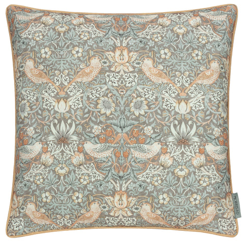Morris & Co. Strawberry Thief Piped Outdoor 50cm x 50cm Filled Cushion Biscuit